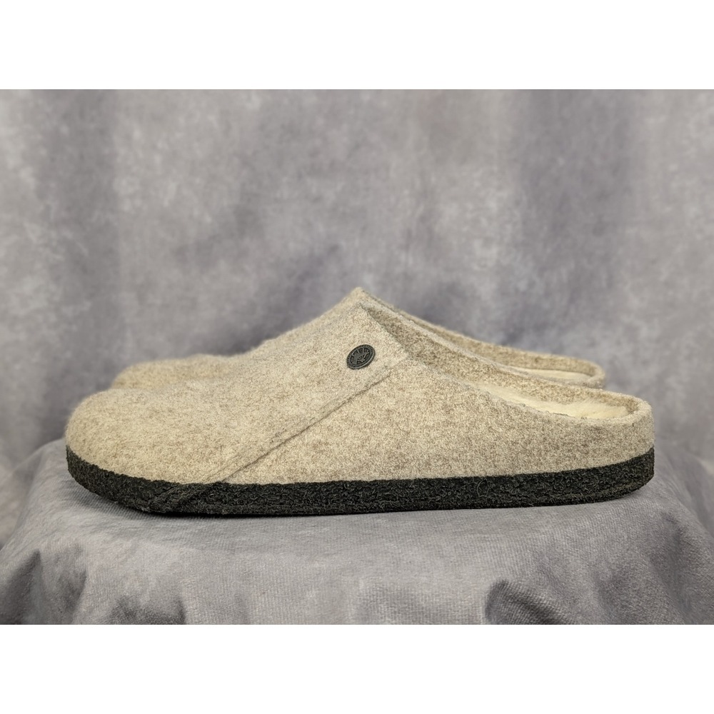 Birkenstock Zermatt Shearling Wool Felt Slippers Eggshell Clogs Womens 9 Mens 7